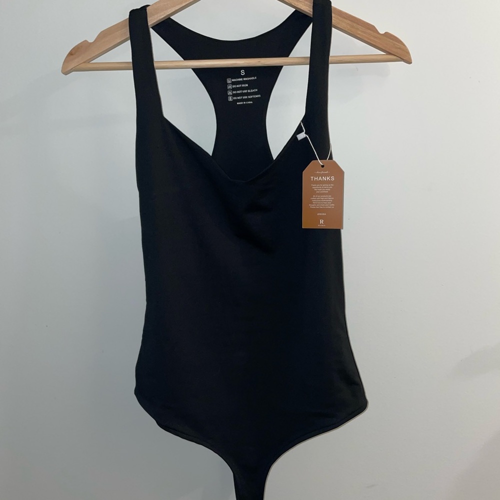 Black Racerback Bodysuit